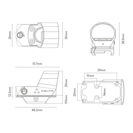 Kolimátor Delta Optical MiniDot III